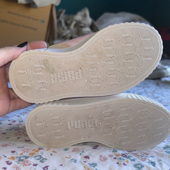 Puma Kids Pastel Mint and Pink Platform Sneakers - Picture 4 of 4